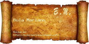Bula Mariann névjegykártya